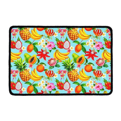 Hawaiian Tropical Fruits Pattern Print Kitchen Mat