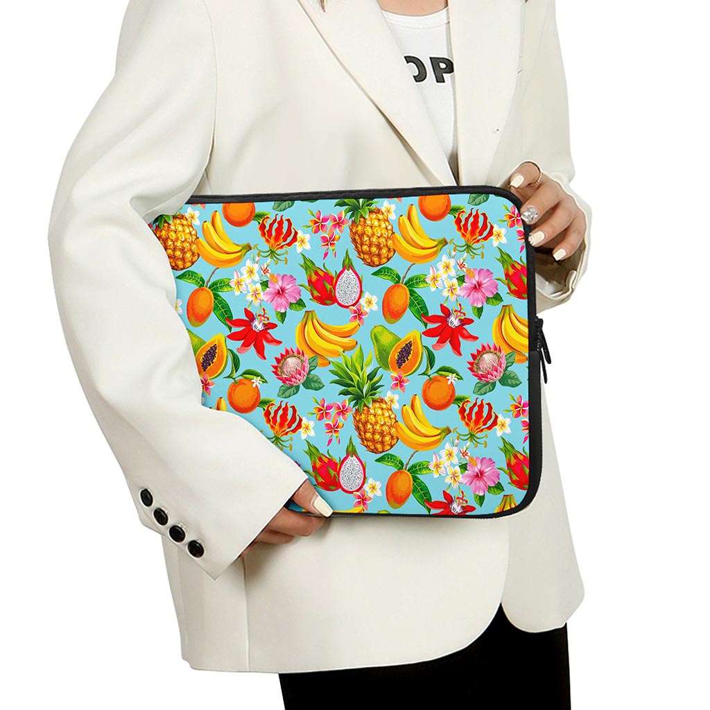 Hawaiian Tropical Fruits Pattern Print Laptop Sleeve