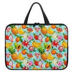 Hawaiian Tropical Fruits Pattern Print Laptop Sleeve With Handle
