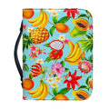 Hawaiian Tropical Fruits Pattern Print Leather Bible Cover