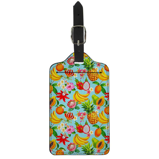 Hawaiian Tropical Fruits Pattern Print Luggage Tag