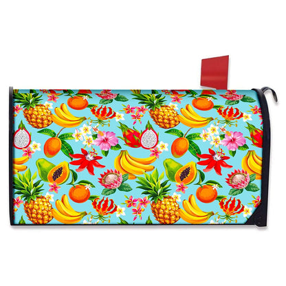 Hawaiian Tropical Fruits Pattern Print Mailbox Cover