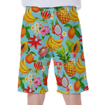Hawaiian Tropical Fruits Pattern Print Men's Beach Shorts