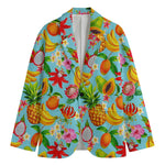 Hawaiian Tropical Fruits Pattern Print Men's Blazer