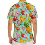 Hawaiian Tropical Fruits Pattern Print Men's Deep V-Neck Shirt