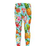 Hawaiian Tropical Fruits Pattern Print Men's leggings