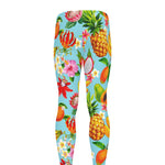 Hawaiian Tropical Fruits Pattern Print Men's leggings