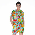 Hawaiian Tropical Fruits Pattern Print Men's Romper