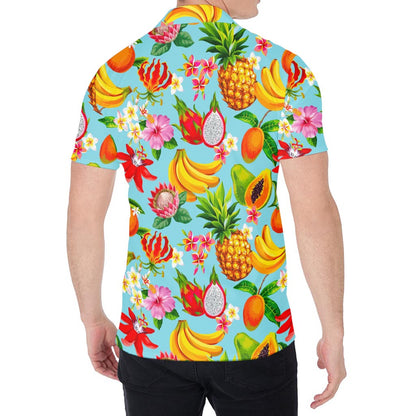 Hawaiian Tropical Fruits Pattern Print Men's Shirt