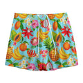 Hawaiian Tropical Fruits Pattern Print Mesh Shorts