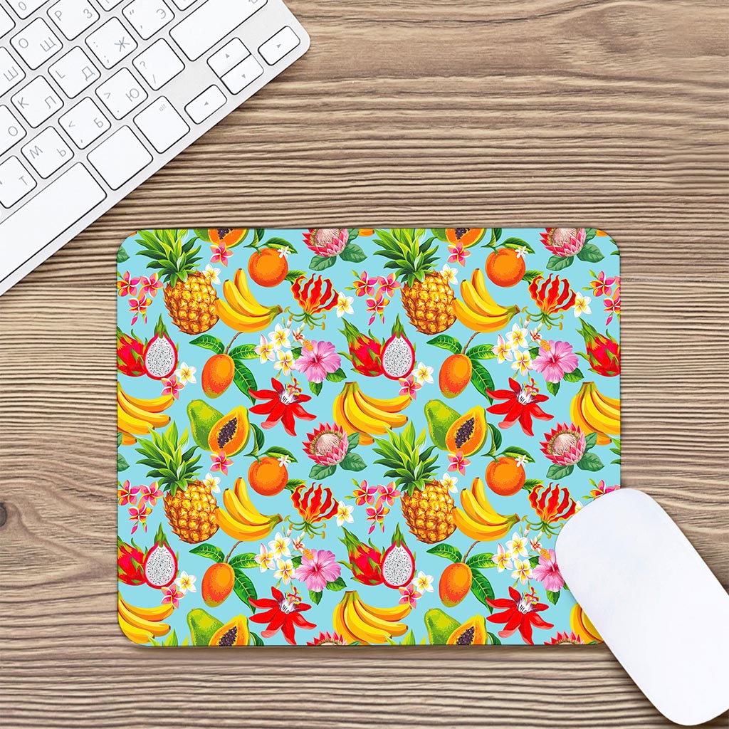 Hawaiian Tropical Fruits Pattern Print Mouse Pad
