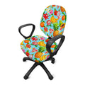 Hawaiian Tropical Fruits Pattern Print Office Chair Cover