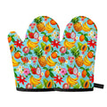 Hawaiian Tropical Fruits Pattern Print Oven Mitts