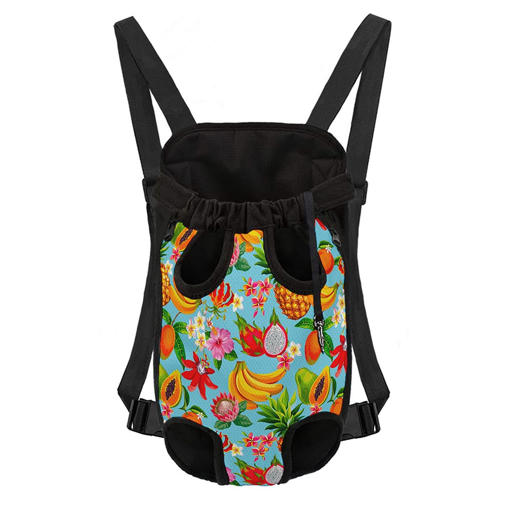 Hawaiian Tropical Fruits Pattern Print Pet Carrier Backpack
