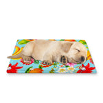 Hawaiian Tropical Fruits Pattern Print Pet Cooling Mat Cover