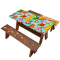 Hawaiian Tropical Fruits Pattern Print Picnic Table Cover