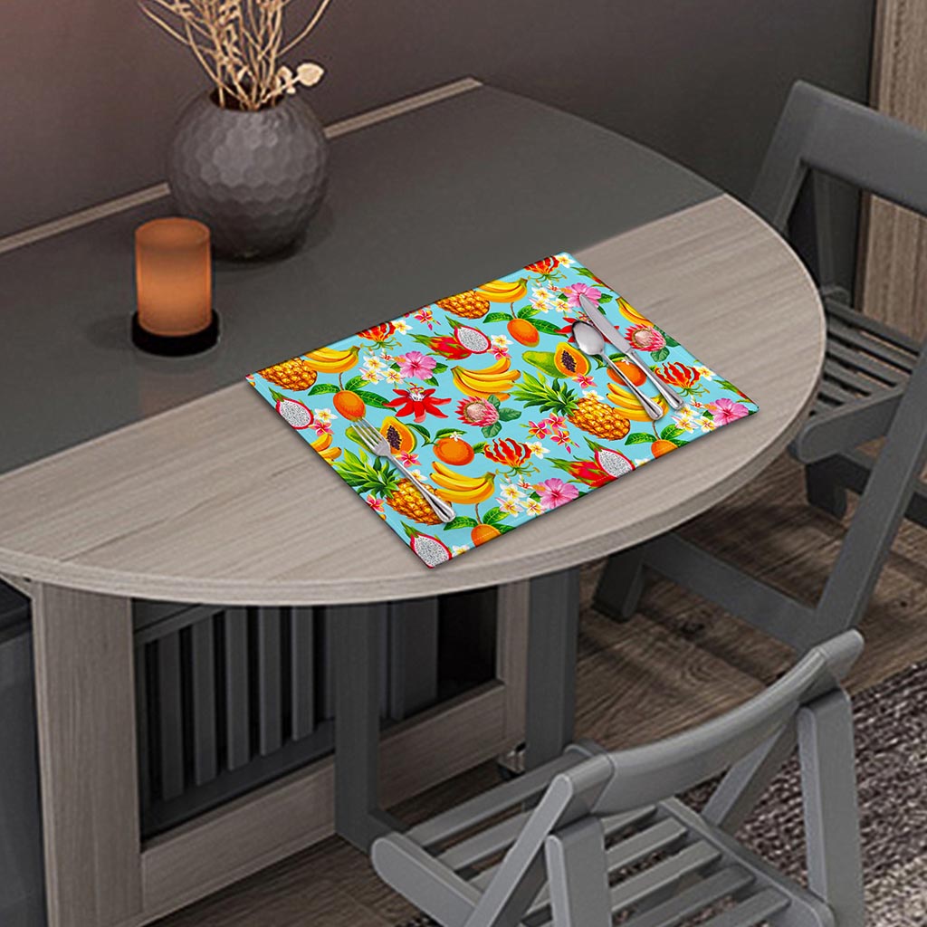 Hawaiian Tropical Fruits Pattern Print Placemat