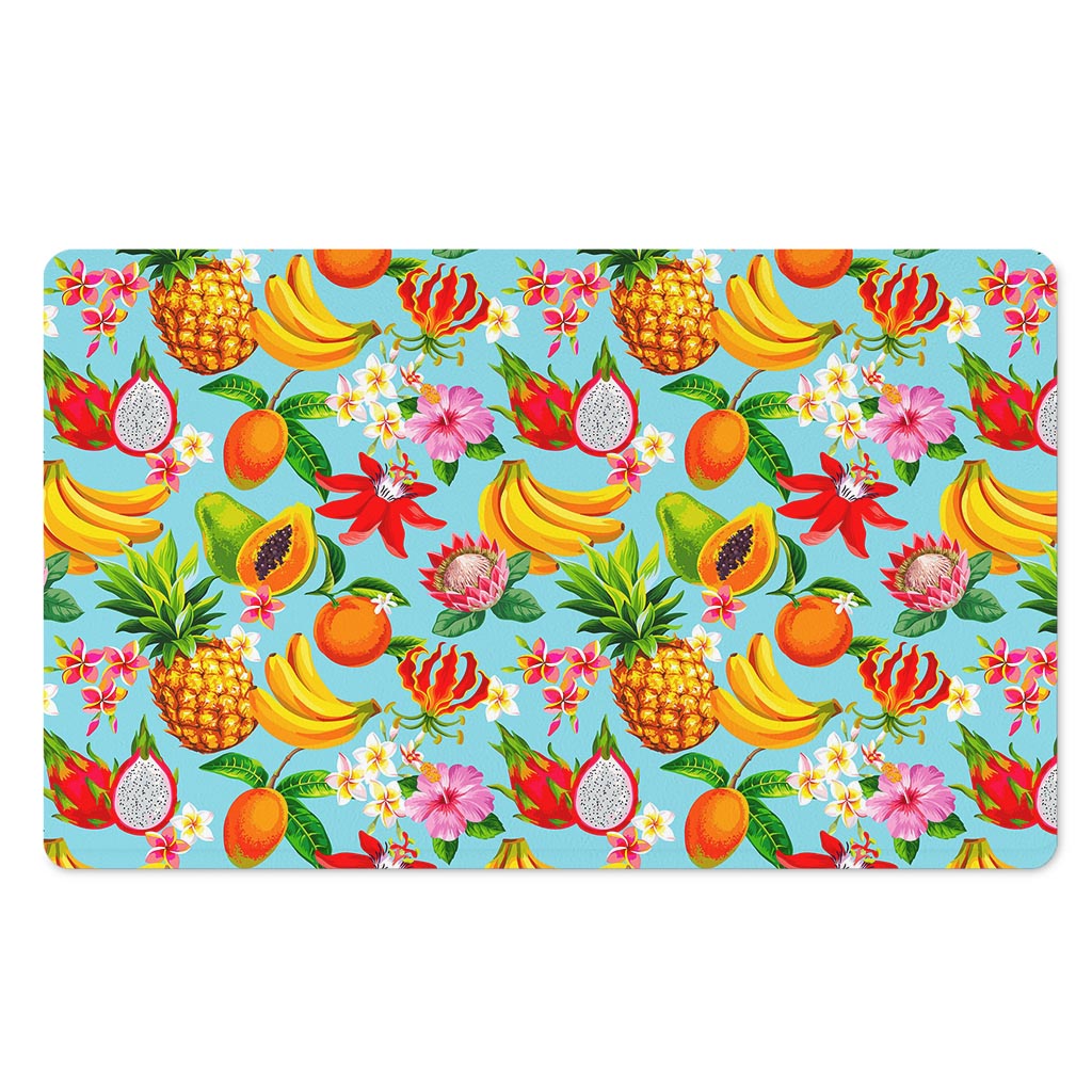 Hawaiian Tropical Fruits Pattern Print Polyester Doormat