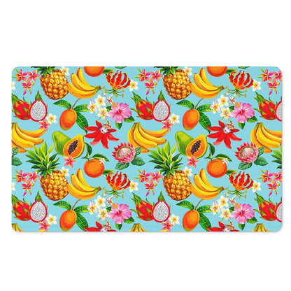Hawaiian Tropical Fruits Pattern Print Polyester Doormat