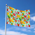Hawaiian Tropical Fruits Pattern Print Polyester Flag