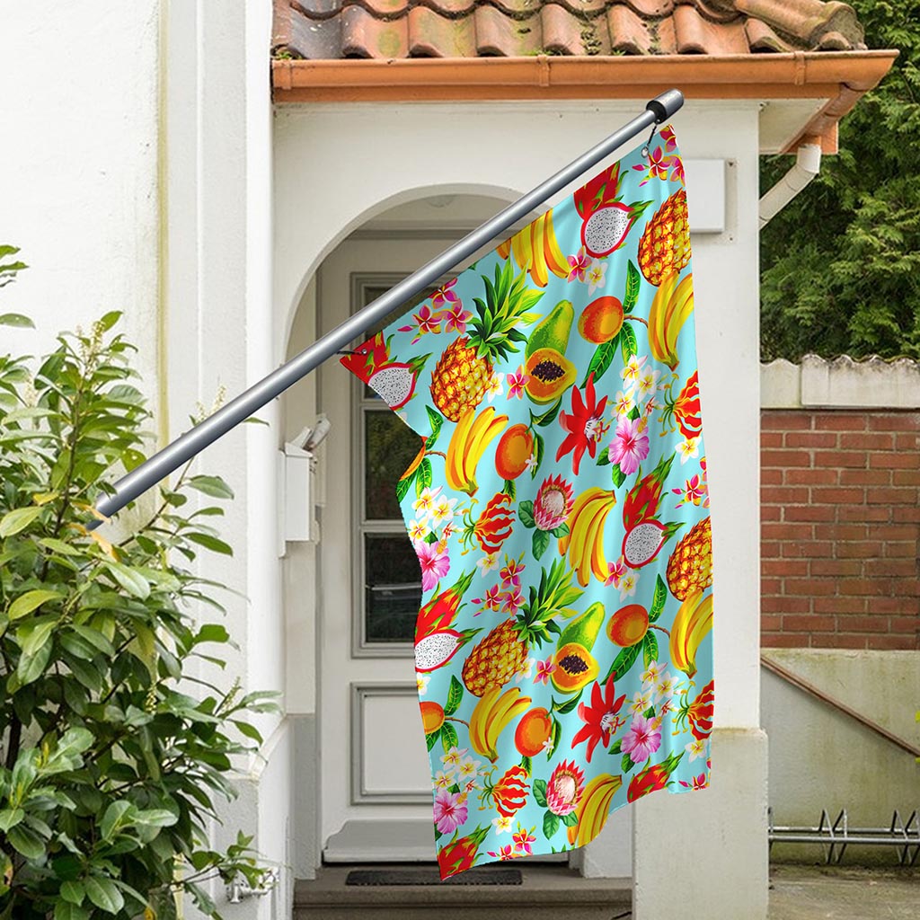 Hawaiian Tropical Fruits Pattern Print Polyester Flag