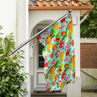 Hawaiian Tropical Fruits Pattern Print Polyester Flag