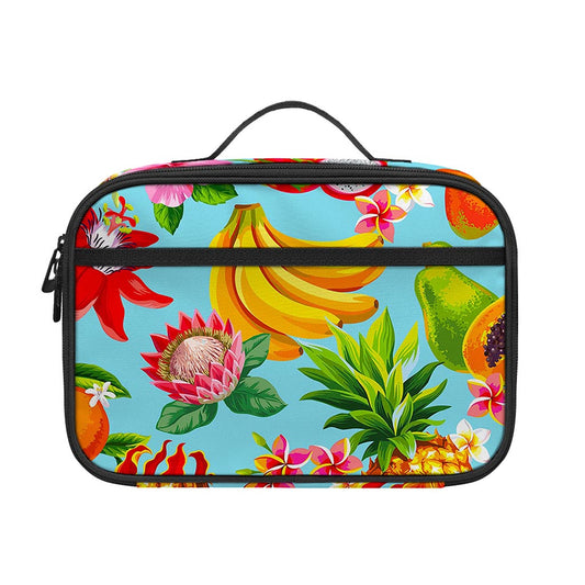 Hawaiian Tropical Fruits Pattern Print Portable Lunch Bag