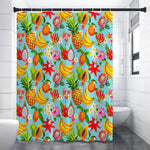 Hawaiian Tropical Fruits Pattern Print Premium Shower Curtain