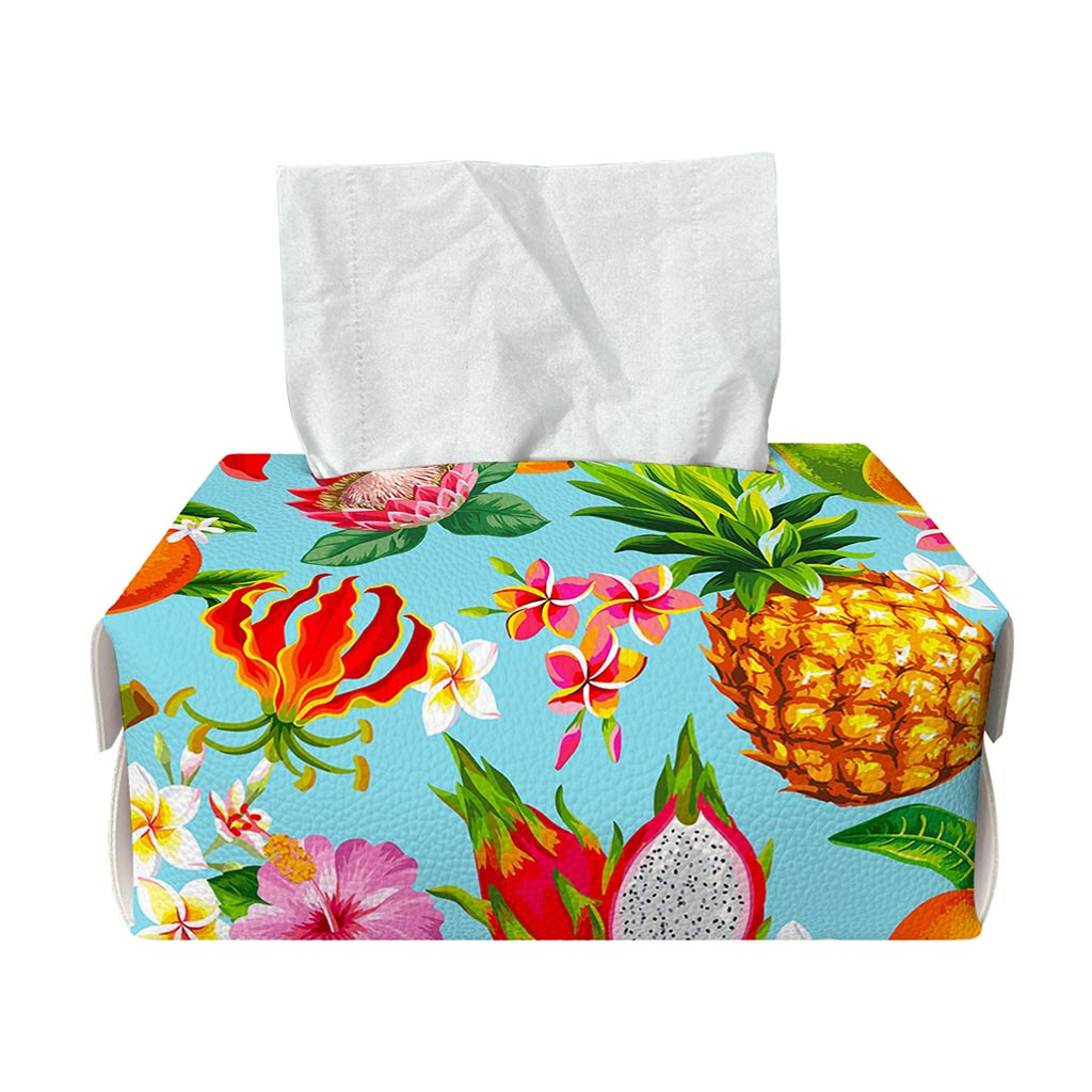Hawaiian Tropical Fruits Pattern Print Rectangle Tissue Box Cover