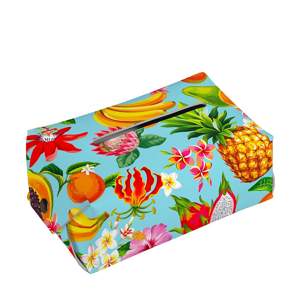 Hawaiian Tropical Fruits Pattern Print Rectangle Tissue Box Cover