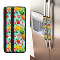 Hawaiian Tropical Fruits Pattern Print Refrigerator Handle Covers