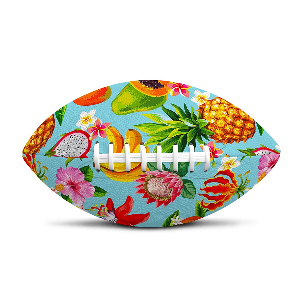 Hawaiian Tropical Fruits Pattern Print Rugby Ball
