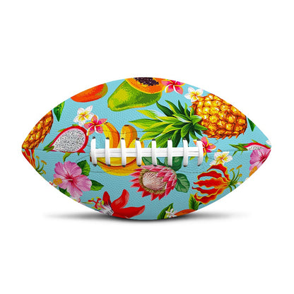 Hawaiian Tropical Fruits Pattern Print Rugby Ball
