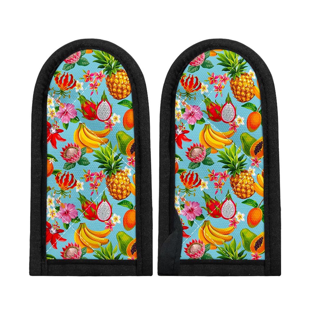 Hawaiian Tropical Fruits Pattern Print Skillet Handle Cover