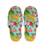 Hawaiian Tropical Fruits Pattern Print Slippers