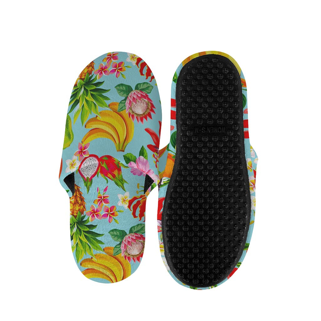 Hawaiian Tropical Fruits Pattern Print Slippers
