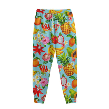 Hawaiian Tropical Fruits Pattern Print Sweatpants