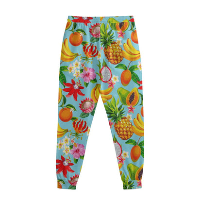 Hawaiian Tropical Fruits Pattern Print Sweatpants