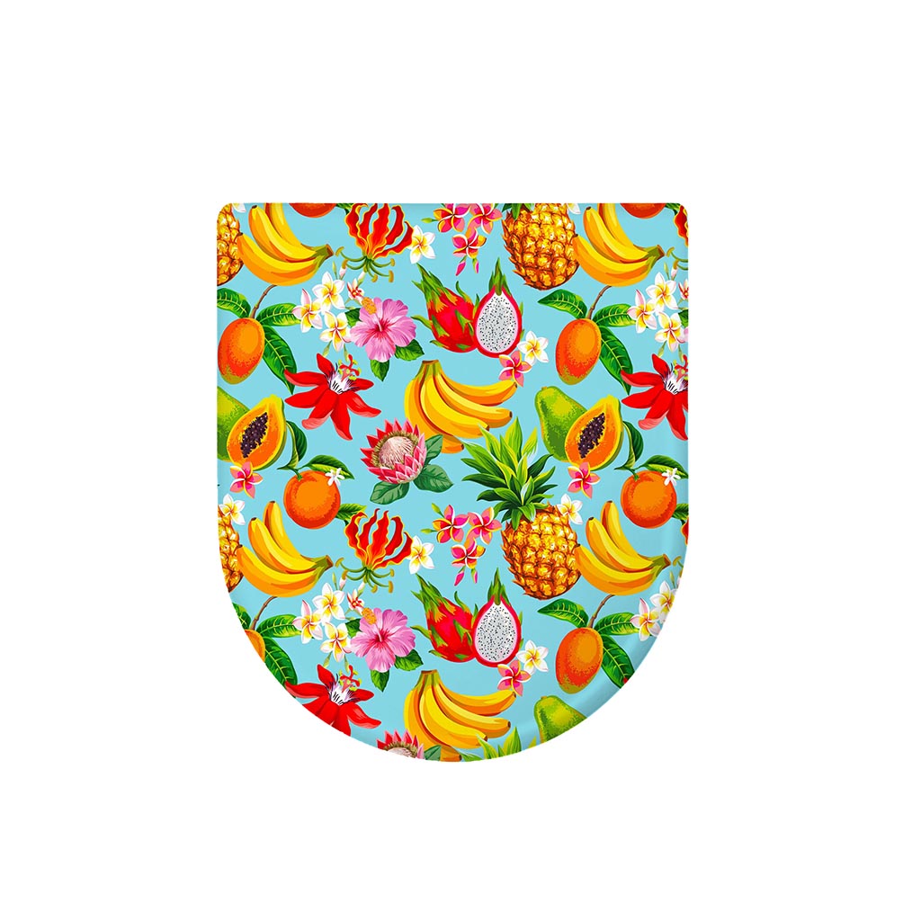 Hawaiian Tropical Fruits Pattern Print Toilet Lid Cover