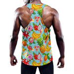 Hawaiian Tropical Fruits Pattern Print Training Tank Top