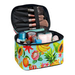 Hawaiian Tropical Fruits Pattern Print Travel Makeup Bag