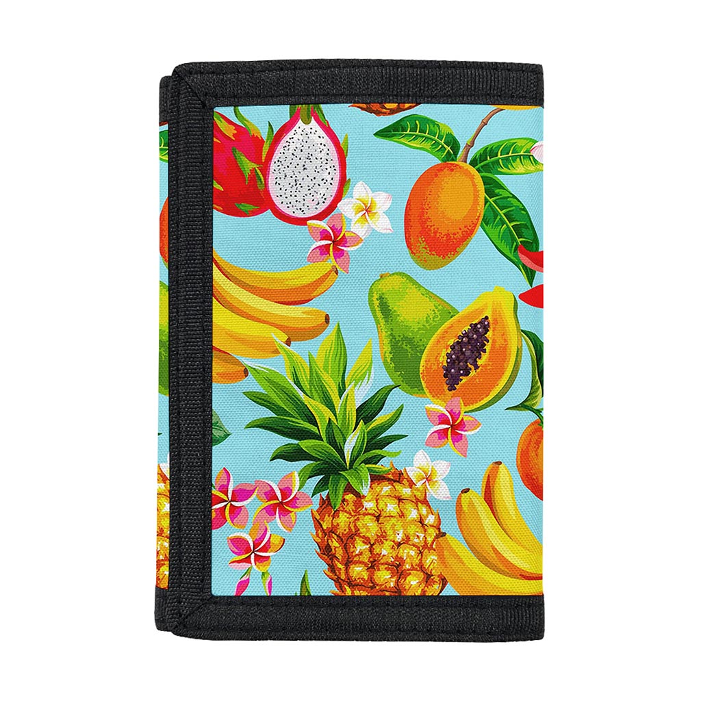 Hawaiian Tropical Fruits Pattern Print Trifold Wallet
