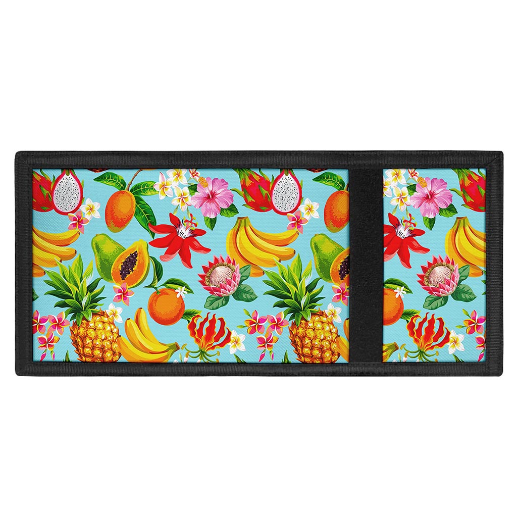 Hawaiian Tropical Fruits Pattern Print Trifold Wallet