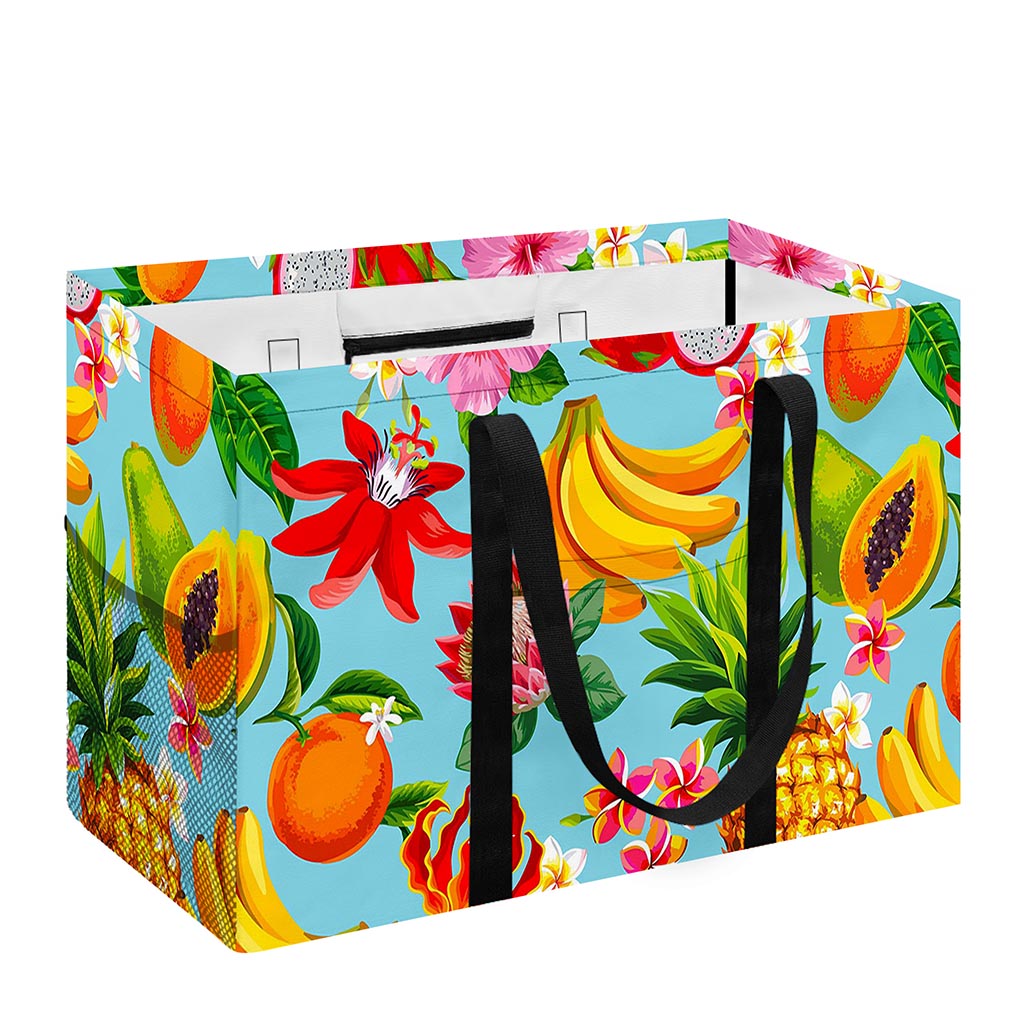 Hawaiian Tropical Fruits Pattern Print Utility Tote Bag