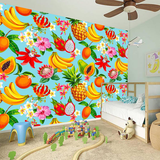 Hawaiian Tropical Fruits Pattern Print Wall Sticker