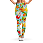 Hawaiian Tropical Fruits Pattern Print Women's Leggings