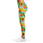 Hawaiian Tropical Fruits Pattern Print Women's Leggings