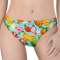 Hawaiian Tropical Fruits Pattern Print Women's Thong