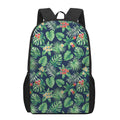 Hawaiian Tropical Leaves Pattern Print 17 Inch Backpack