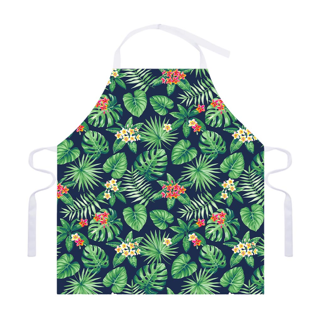 Hawaiian Tropical Leaves Pattern Print Adjustable Apron